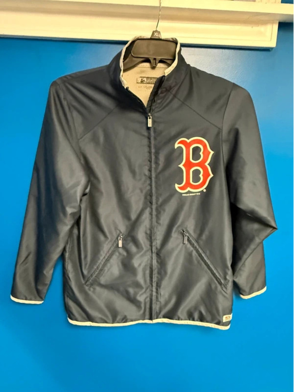 MLB Boston Red Sox True Fan Full Zip Lightweight Windbreaker Jacket Size Small